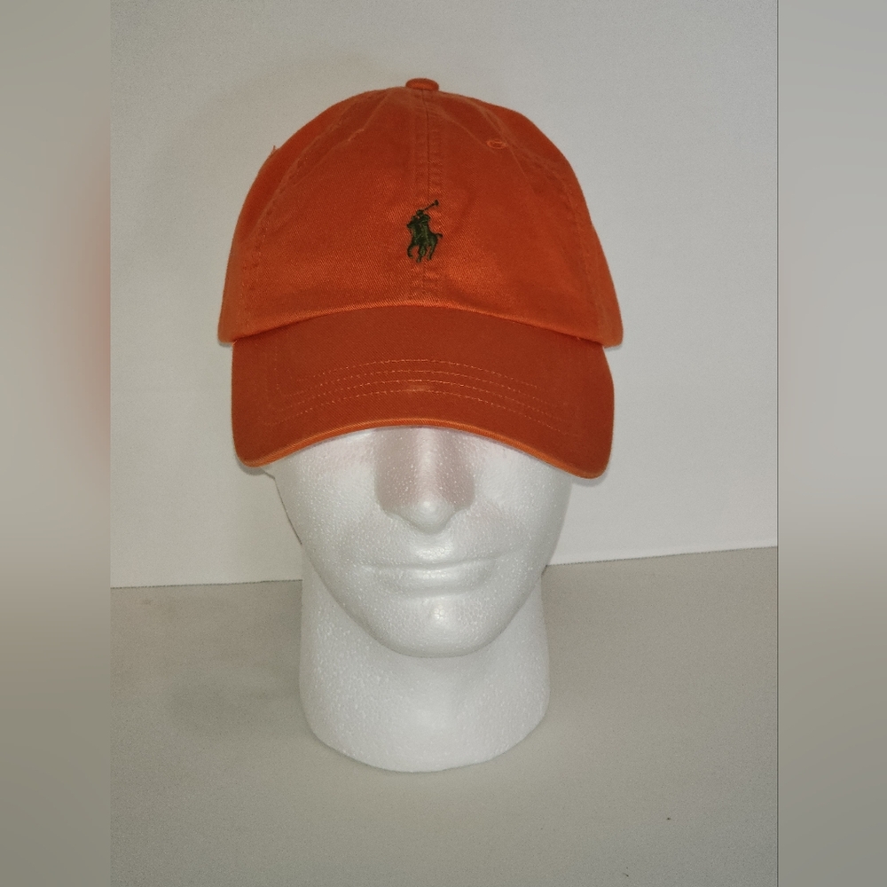 Polo Ralph Lauren Orange Hat Cap Adjustable Strap